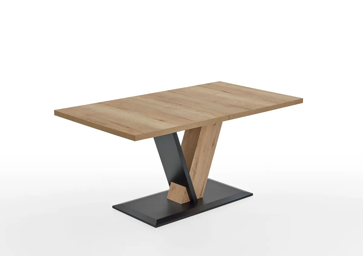 Esstisch - ausziehbar, LB ca. 160x90 cm, Wildeiche Dekor