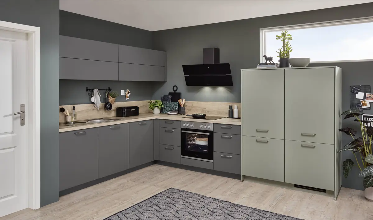 L-Küche 33.170 8 325, Schiefergrau