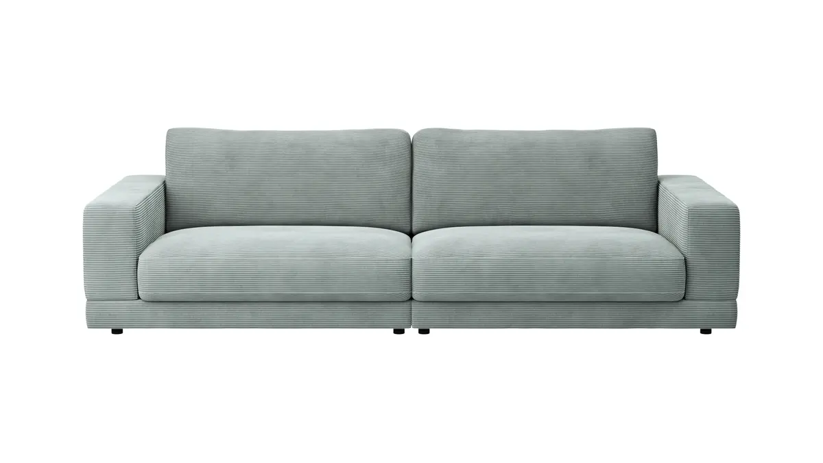 Sofa Juni - 3-Sitzer, Cord, Hellblau