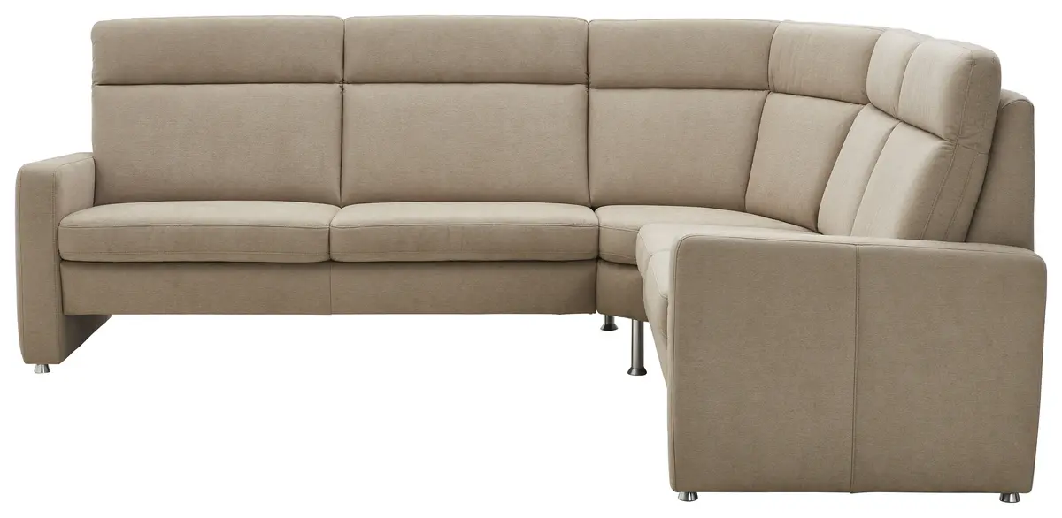 Ecksofa Arima H - 2,5-Sitzer mit Ecke rechts, Stoff, Beige