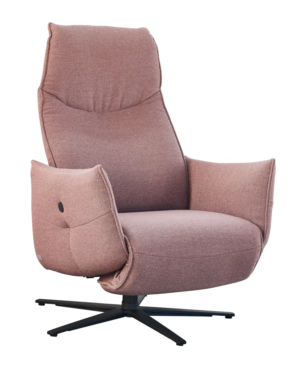 Relaxsessel Marsala - Relaxfunktion (motorisch), Stoff, Altrosa