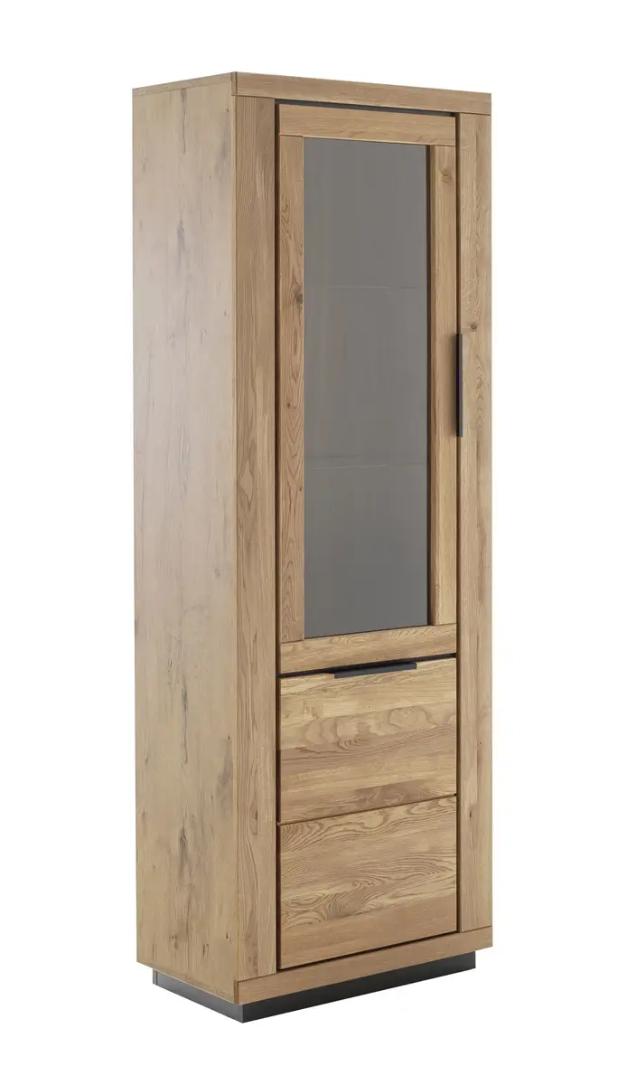 Vitrine - B ca. 72 cm, Wildeiche massiv geölt