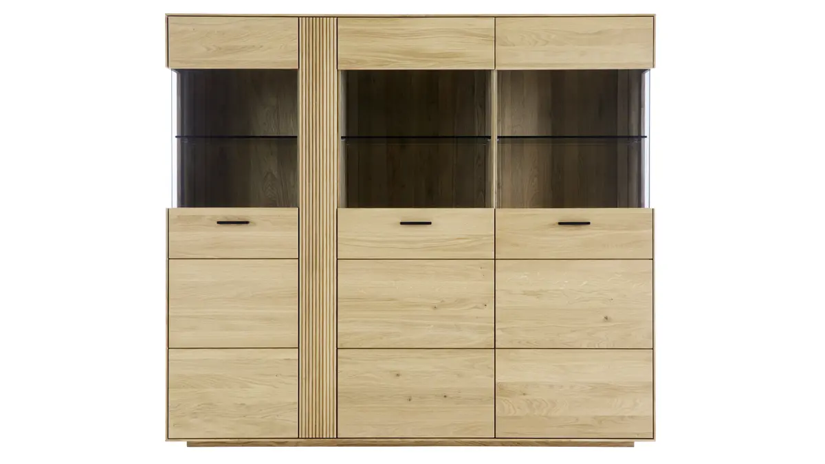 Highboard Estana - Eiche massiv, legno