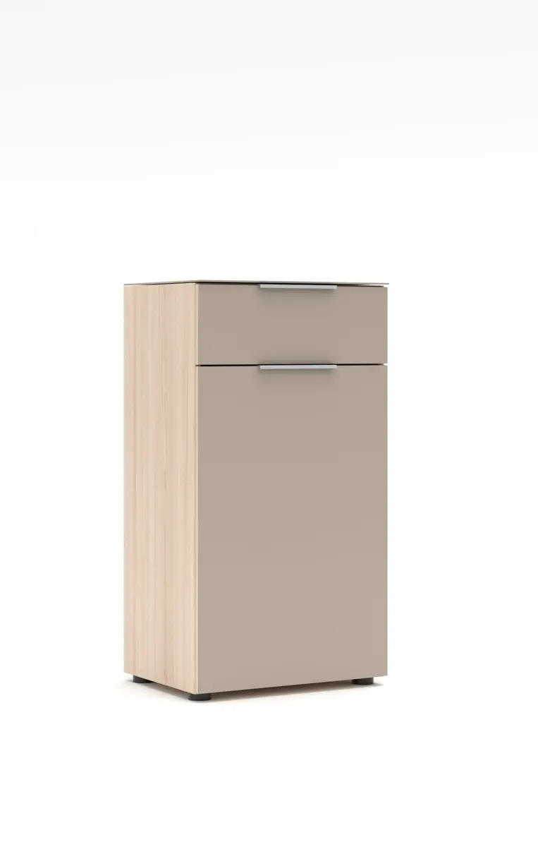 Schuhschrank - B ca. 53 cm, Riva Eiche Nachbildung, Kaschmir