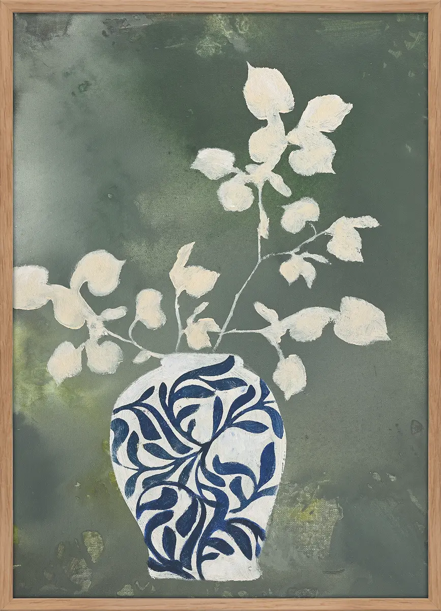 Gerahmter Digitaldruck - BHT ca. 50x70x2 cm, Grün