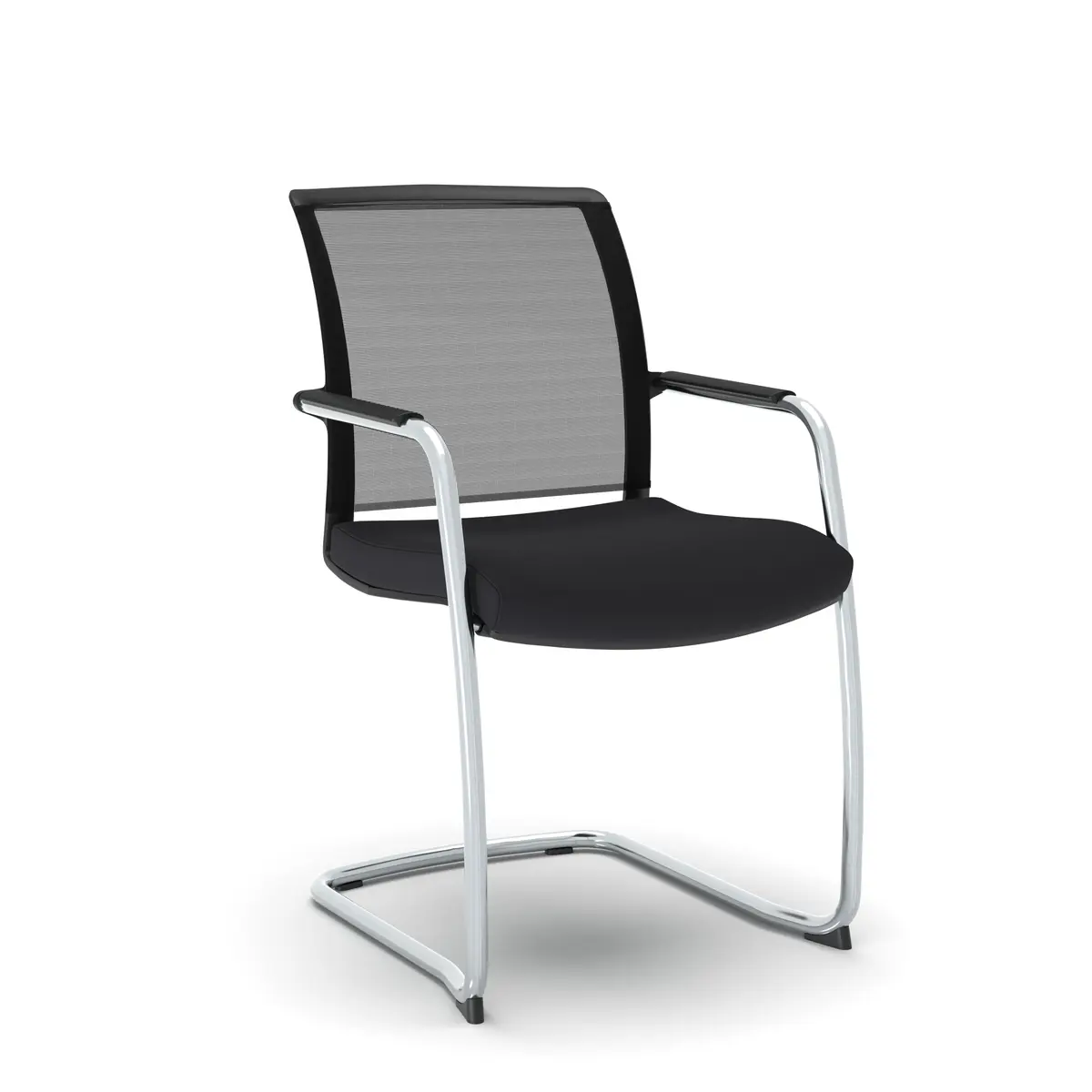 Netz-Besucherstuhl - Stoff, Anthrazit