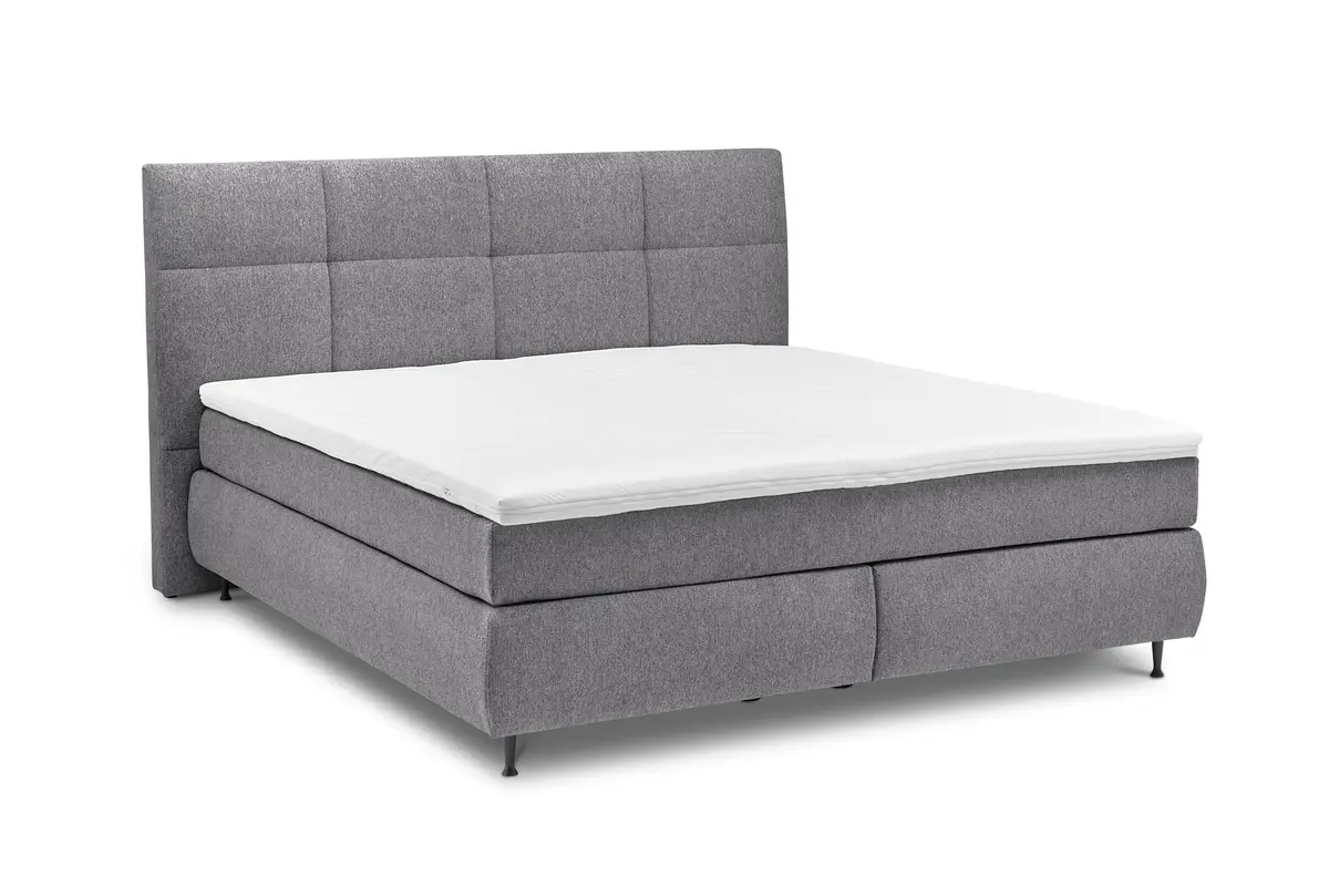  Boxspringbett ALICA- Liegefläche ca. 180x200 cm, Stoff, Anthrazit