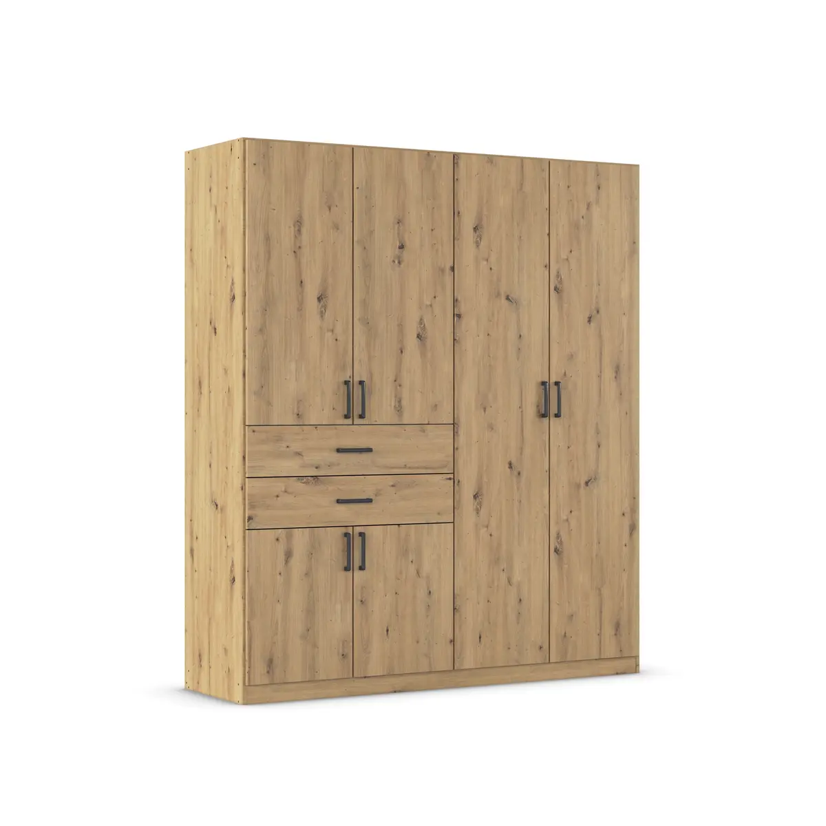 Drehtürenschrank- B ca. 180, Eiche Dekor