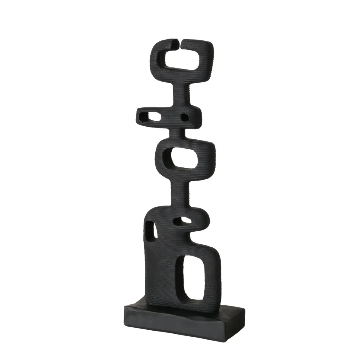 Deko-Skupltur - Kunstharz - HBT ca. 44x17x8 cm - Schwarz