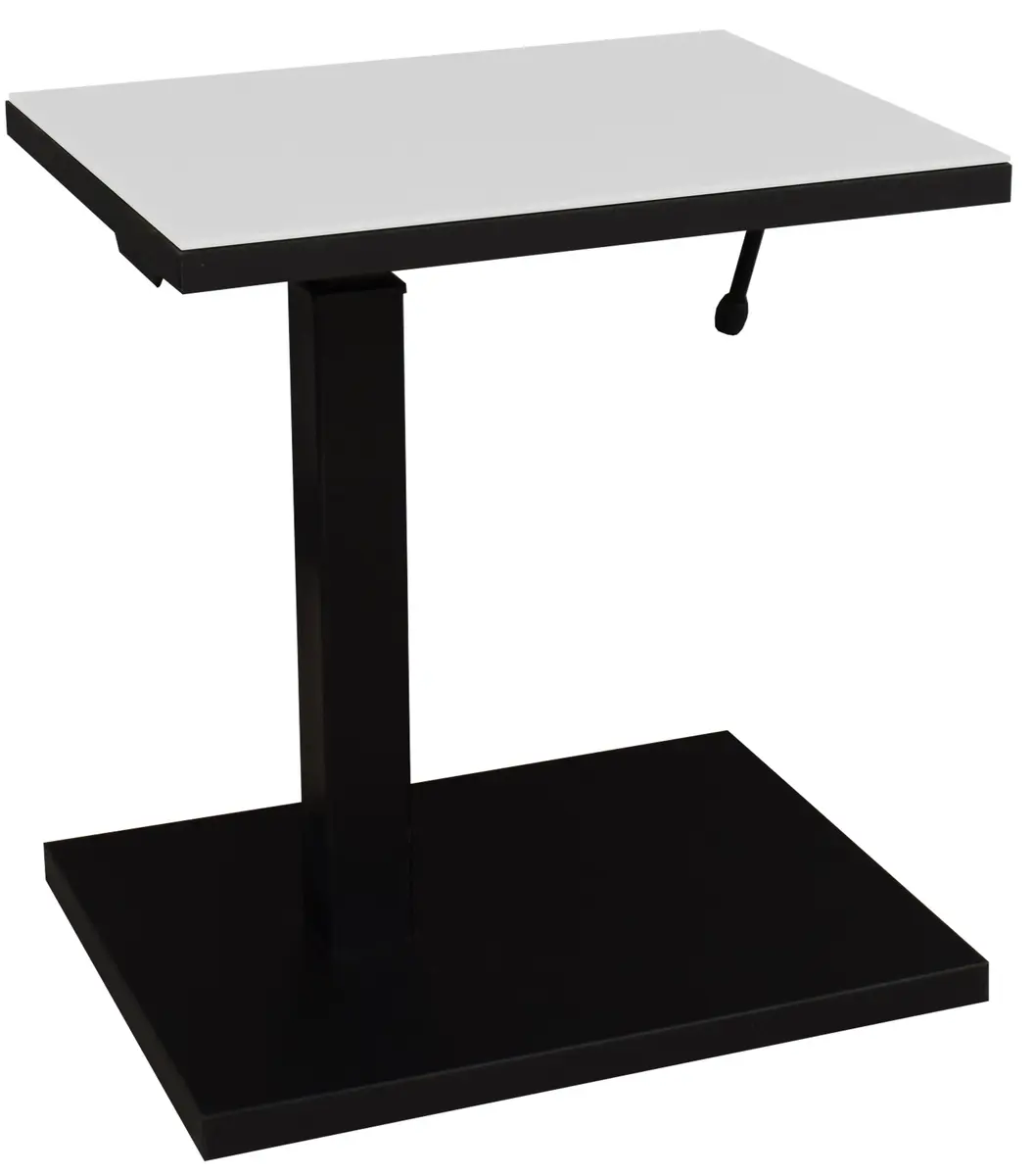 Beistelltisch - höhenverstellbar, LB ca. 45x35 cm, Weiß, Schwarz