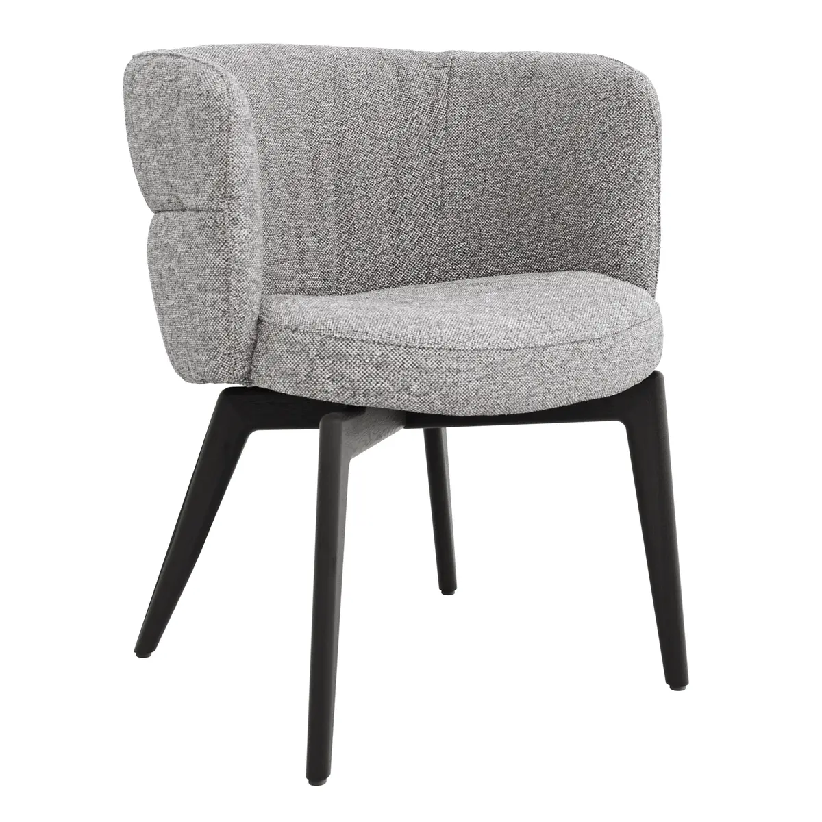 Armlehnstuhl Milana - Stoff, Grau