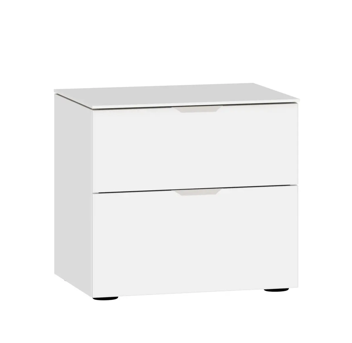 Nachtkommode JOIN IT- Glas, Weiß, Matt, Weiß