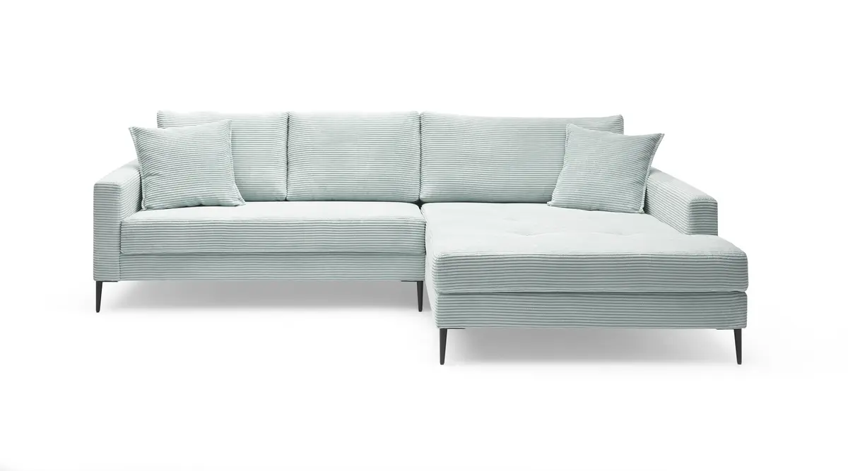 Ecksofa- 3-Sitzer, Ecke rechts, Stoff, Mint