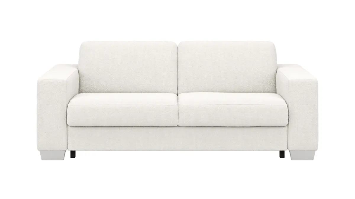 Sofa Nuoro - 2,5-Sitzer inkl. Schlaffunktion, Armlehne breit, Stoff, Natur
