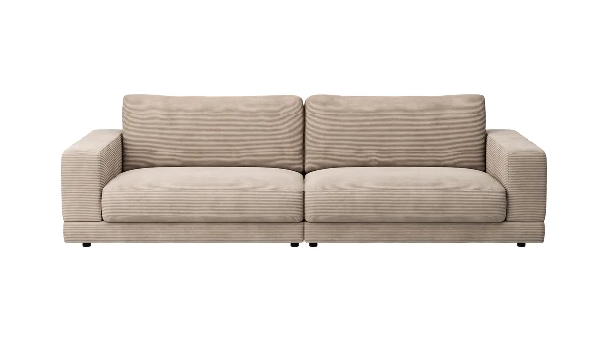 Sofa Juni - 3-Sitzer, Cord, Taupe