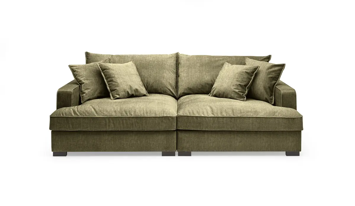 Megasofa - 2,5-Sitzer, Stoff, Olive