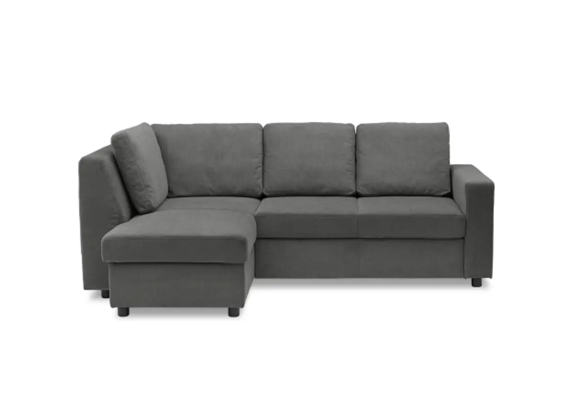 Ecksofa PRO FLEXX - Ecke links, 2-Sitzer, Stoff, Steingrau