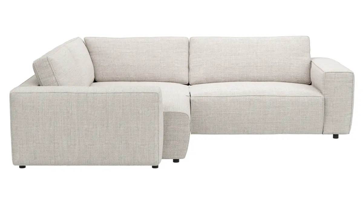 Ecksofa Lilaia - 1,5-Sitzer Tief, Ecke, 2-Sitzer rechts, Stoff, Kaschmir