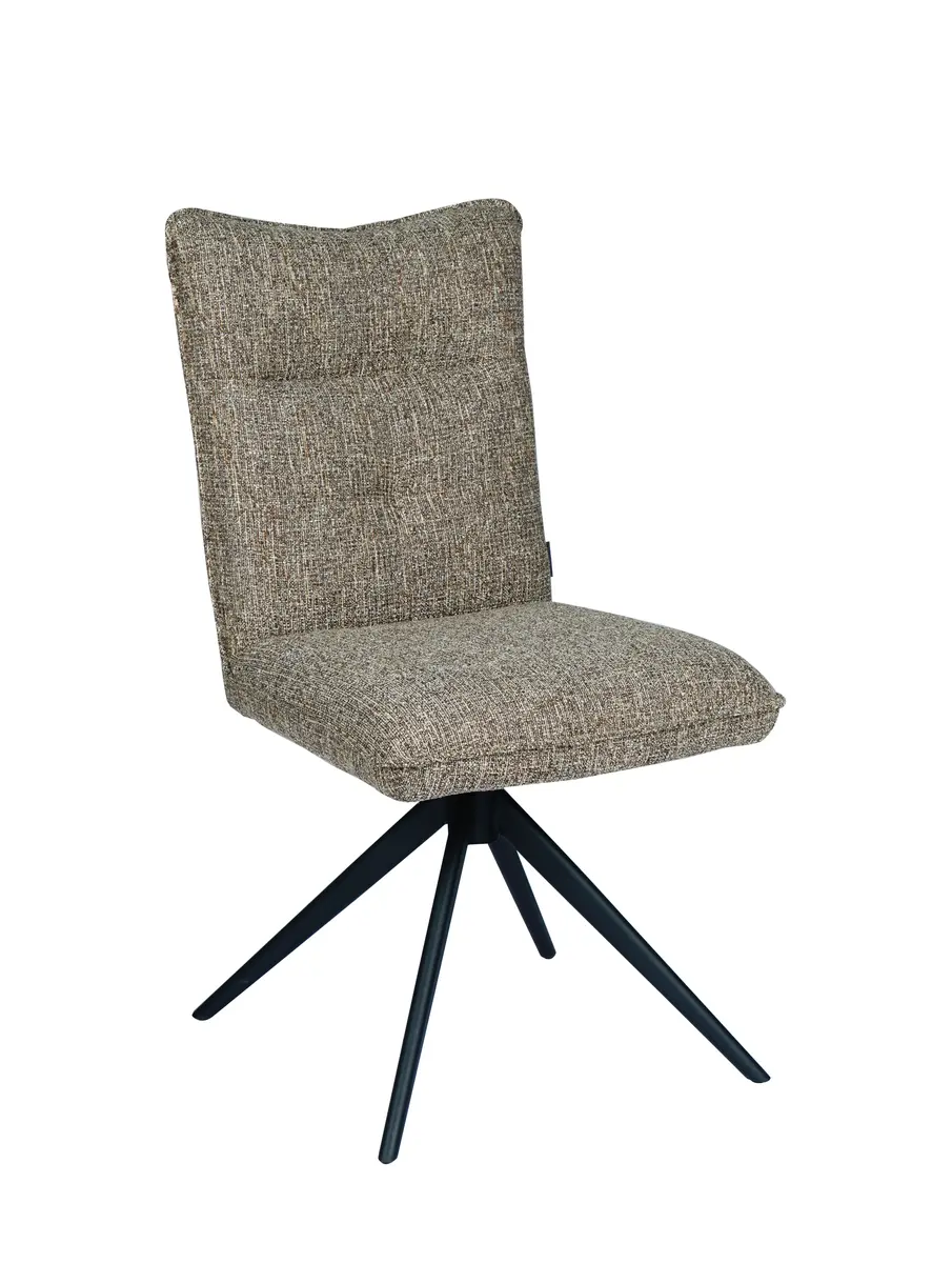 Stuhl MARCIA - drehbar, Stoff, Braun