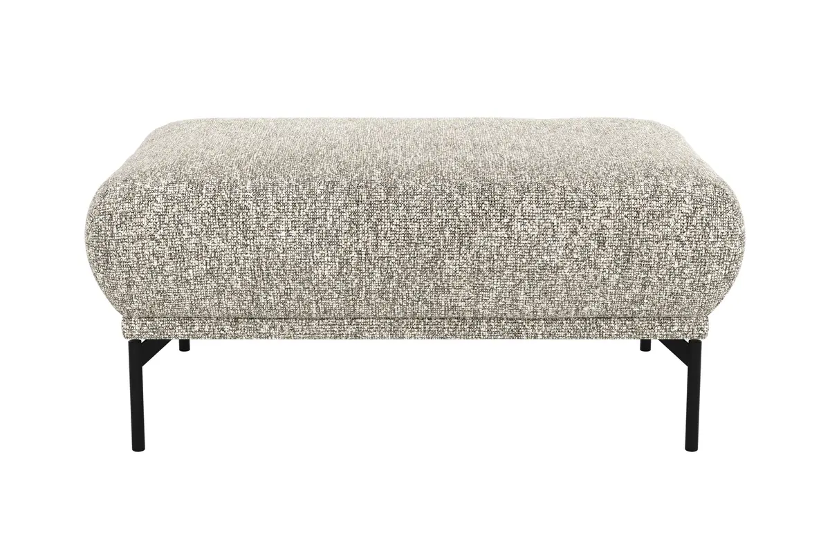 Hocker Joana - LB. ca. 100x73 cm, Stoff, Beige