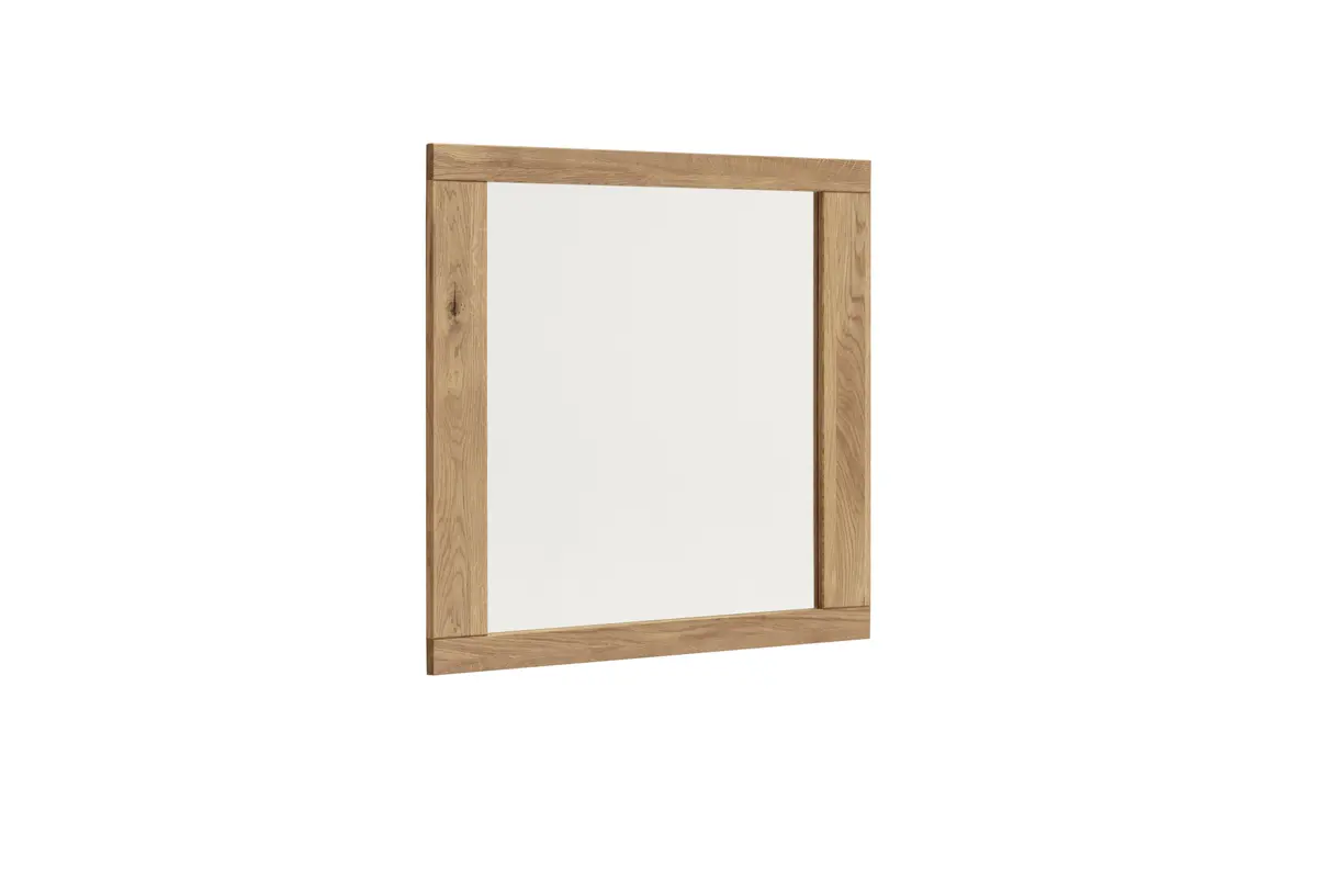 Garderobenspiegel - LB ca. 80x74 cm, Wildeiche massiv geölt