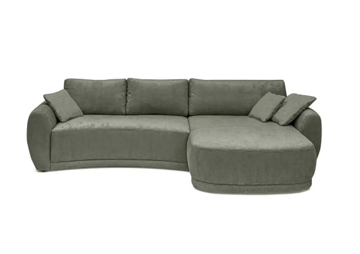 Ecksofa JOSUA - 3-Sitzer, Ecke rechts, Stoff, Olive