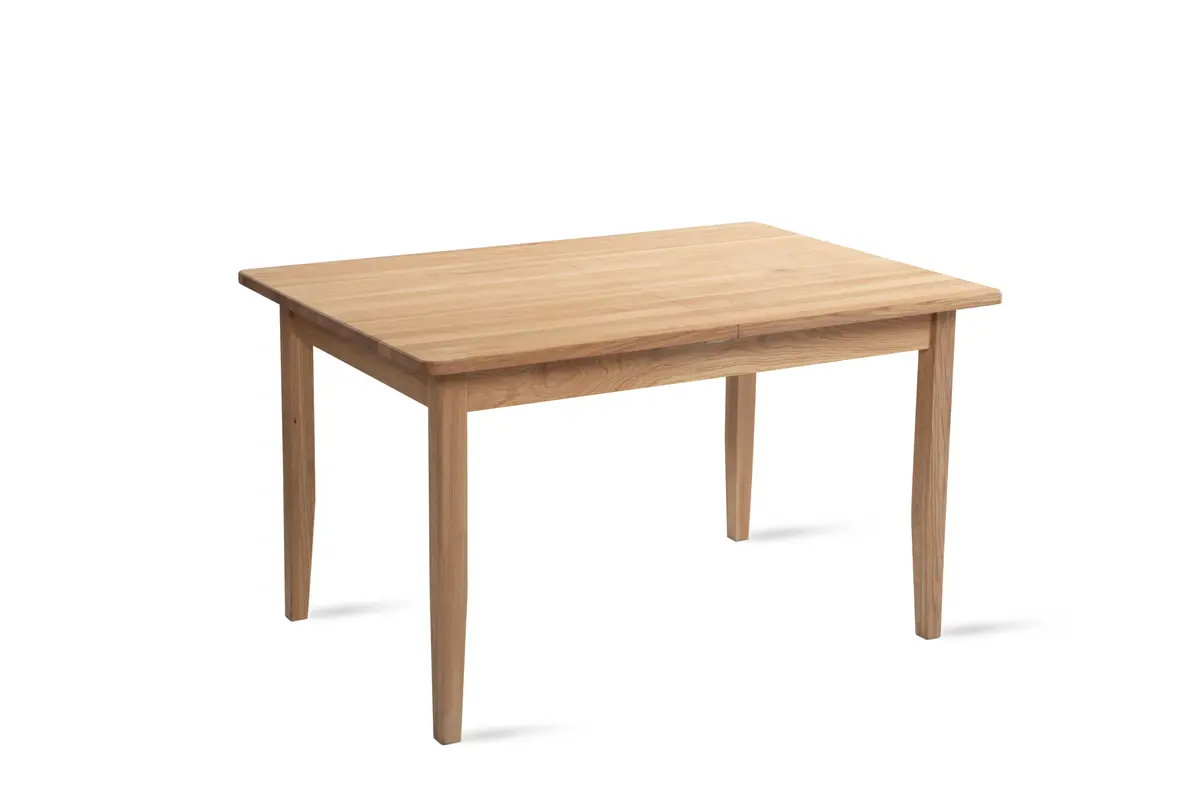 Esstisch - ausziehbar, LB 130 x 90 cm, Wildeiche massiv