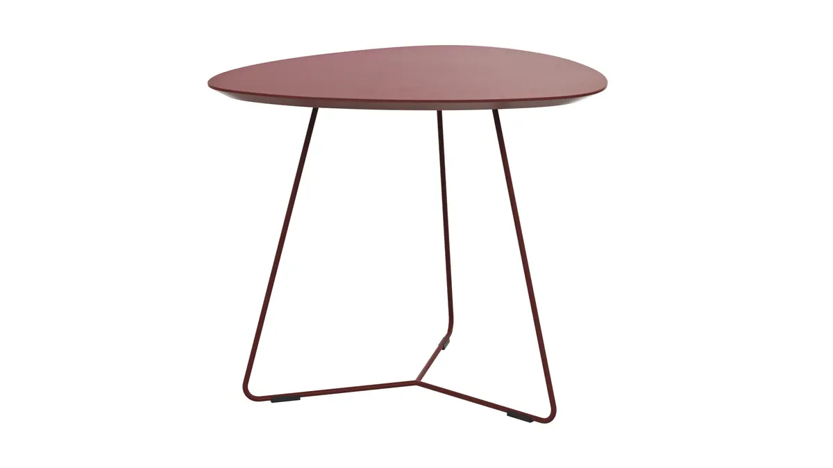 Ecktisch Fano - LBH ca. 59x50x50 cm, Fenix, Bordeaux