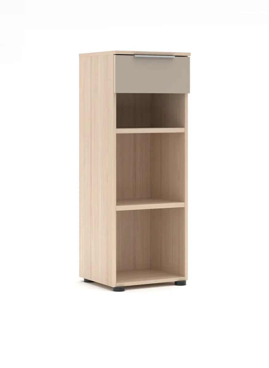 Büroregal - B ca. 40 cm, Riva Eiche Nachbildung, Kaschmir