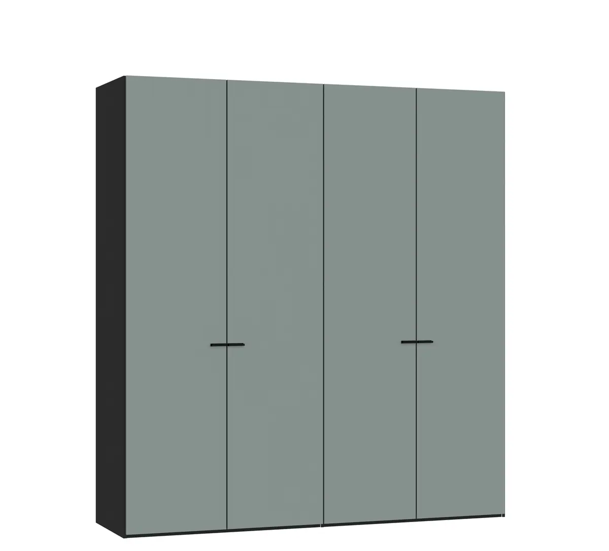Drehtürenschrank JOIN IT- B ca. 202 cm, Schwarz, Salbei