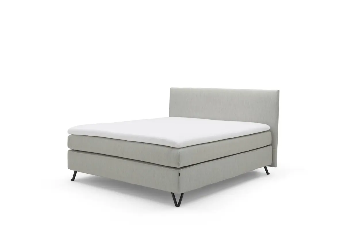 Polsterbett - Liegefläche ca. 180x200 cm, Stoff, Grau