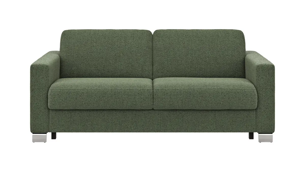 Sofa Nuoro - 2,5-Sitzer inkl. Schlaffunktion, Armlehne 1, Stoff, Olivgrün