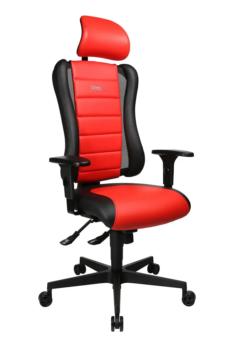 Bürodrehstuhl Sitness RS - Kunstleder, Rot