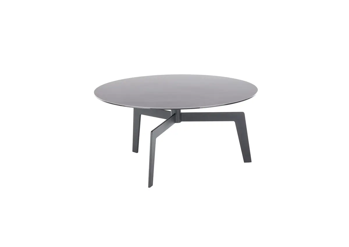 Couchtisch - LBH ca. 80x80x38 cm, Keramik, Dunkelgrau