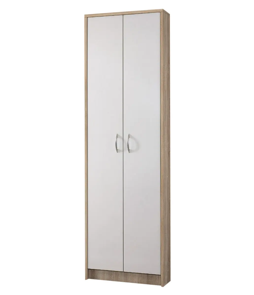 Seitenschrank - B ca. 55 cm, Sonoma, Weiß