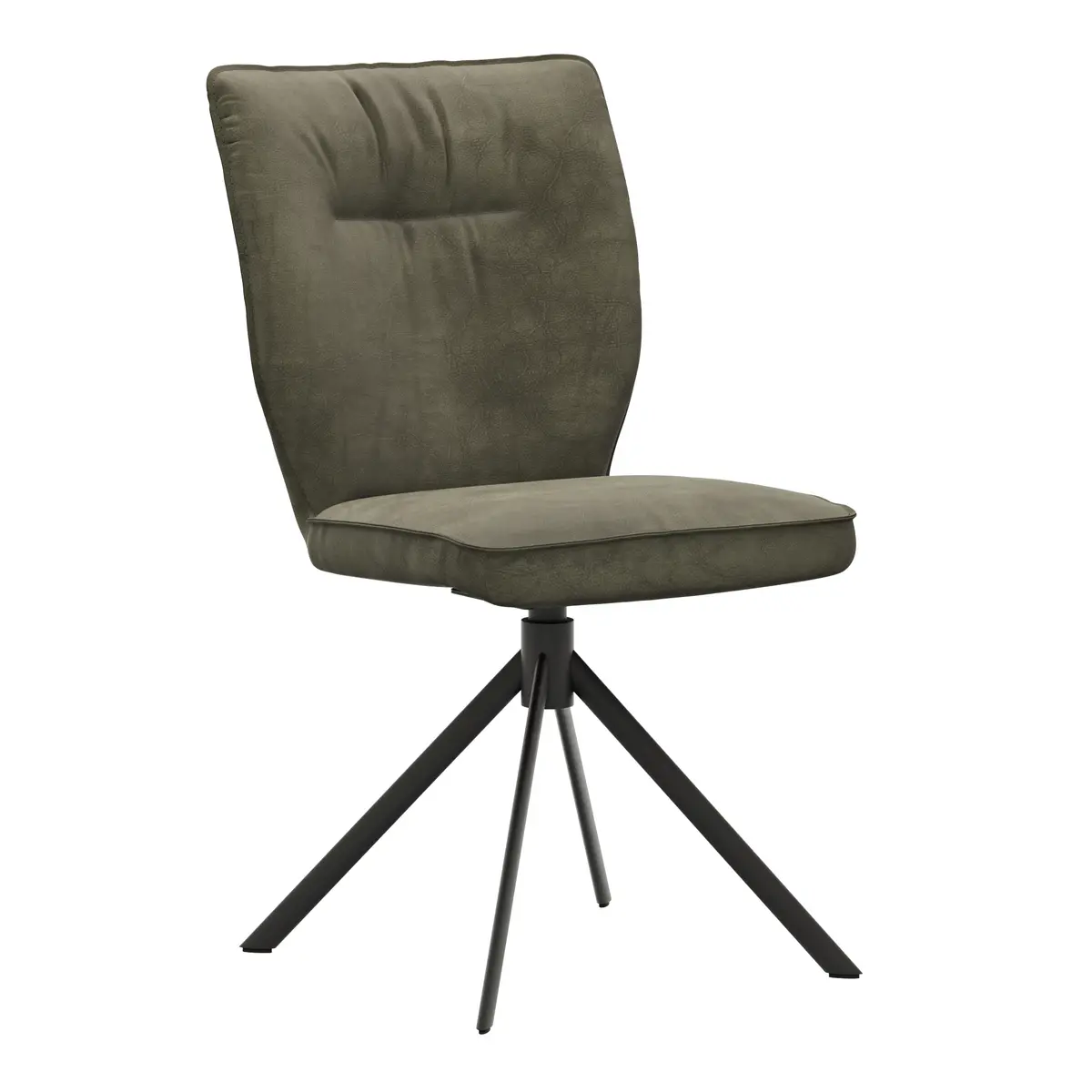 Stuhl Westmore - drehbar, Stoff, Dunkelgrün