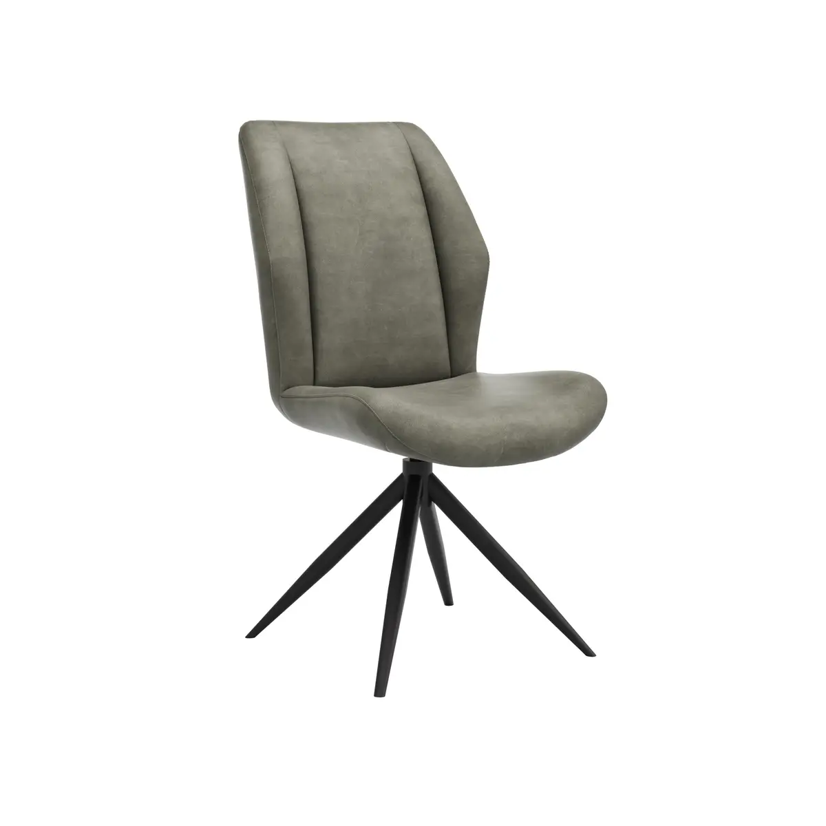 Stuhl Dalyan - drehbar, Stoff, Grau