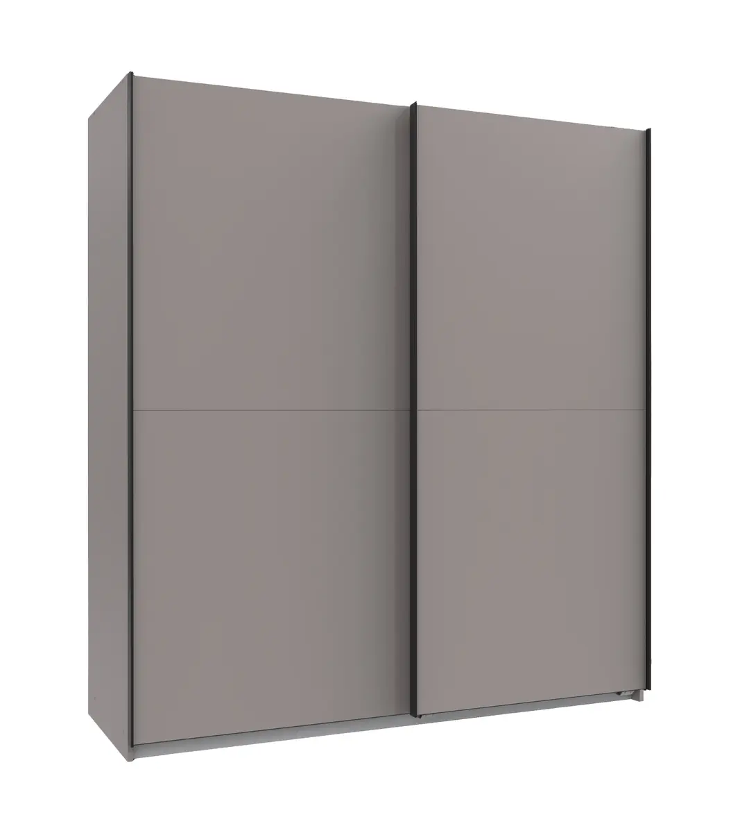 Schwebetürenschrank- B ca. 180 cm, Hellgrau