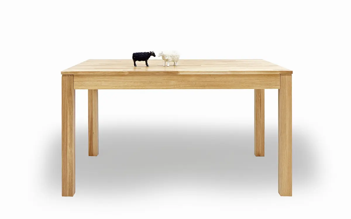 Esstisch - ausziehbar, LB 140x90 cm, Eiche massiv