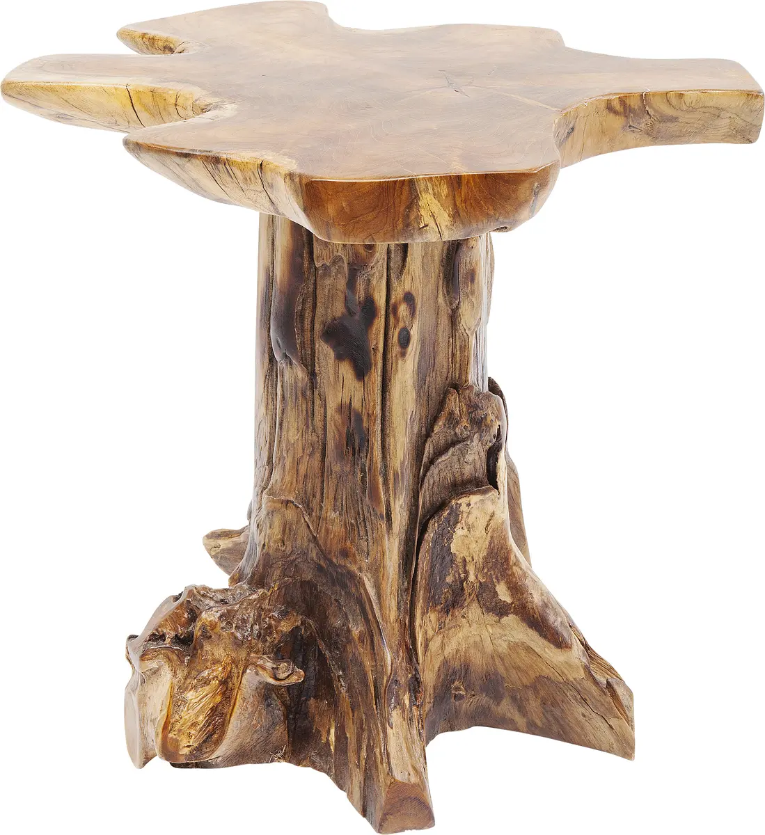 Beistelltisch- D ca. 40 cm,  Teak, Massivholz, Lackiert