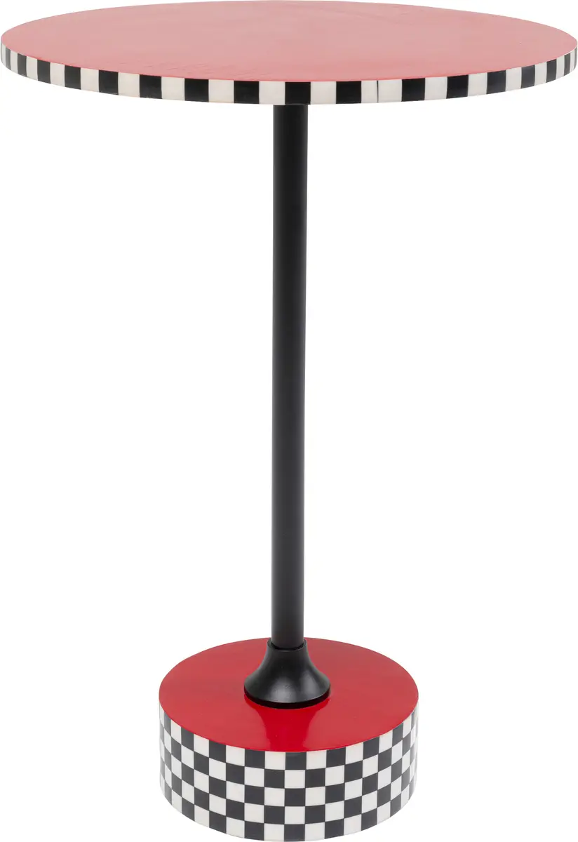 Beistelltisch- DH ca. 40x50 cm, Rot, Stahl, Schwarz