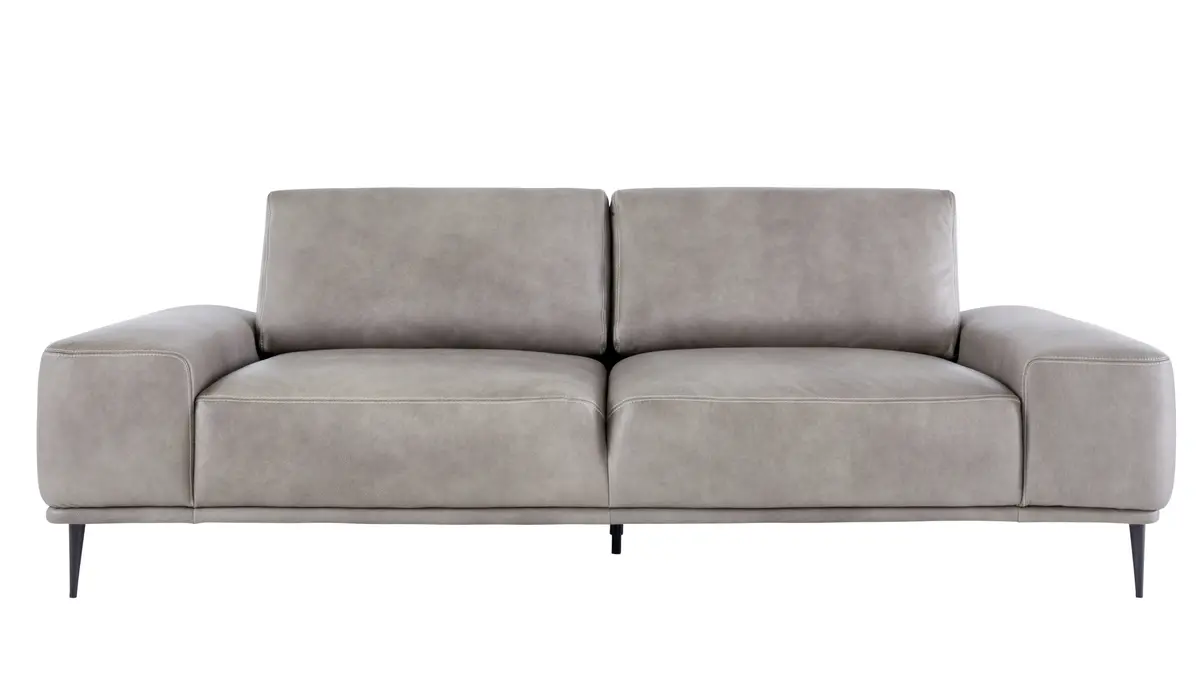 Sofa Oslo - 3-sitzer, Leder, Taupe