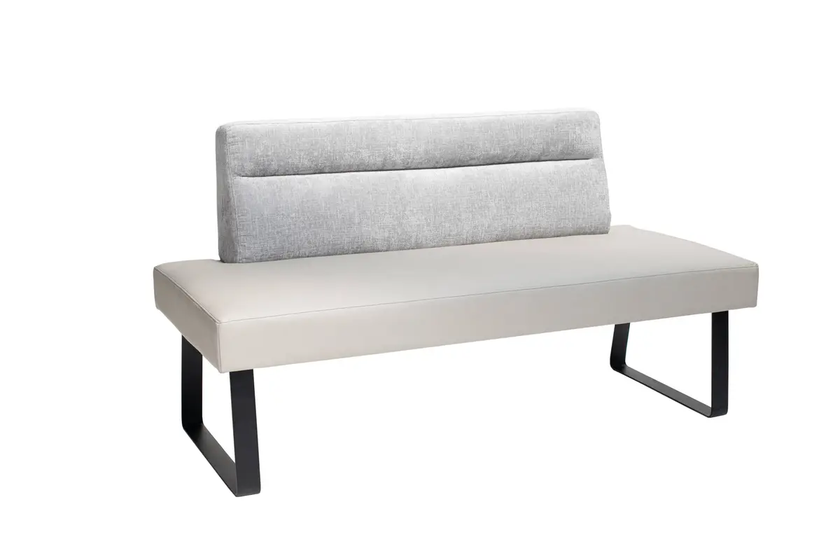 Polsterbank - Breite ca. 180 cm, Stoff, Grau