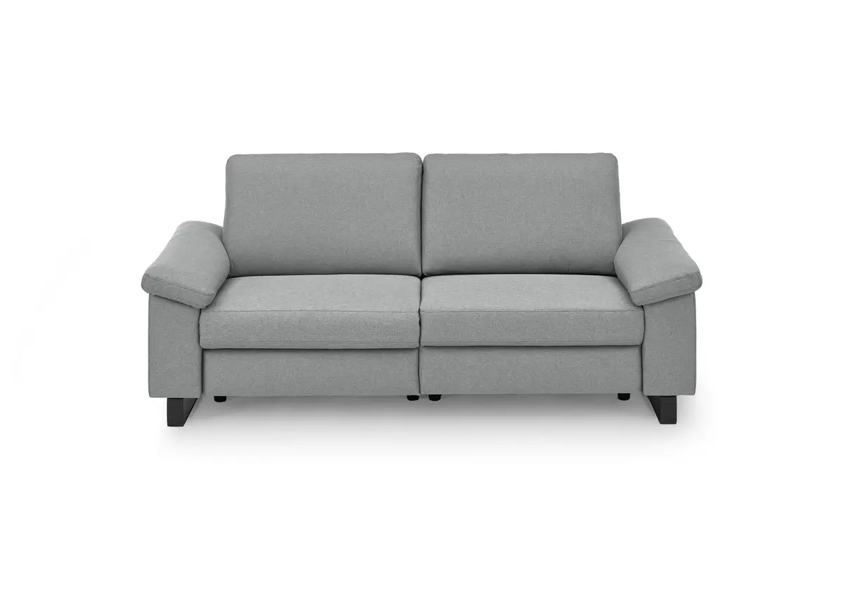 Sofa CALM PLUS 2.0 - 3-Sitzer, Relaxfunktion teilmotorisch, Stoff, Silbergrau