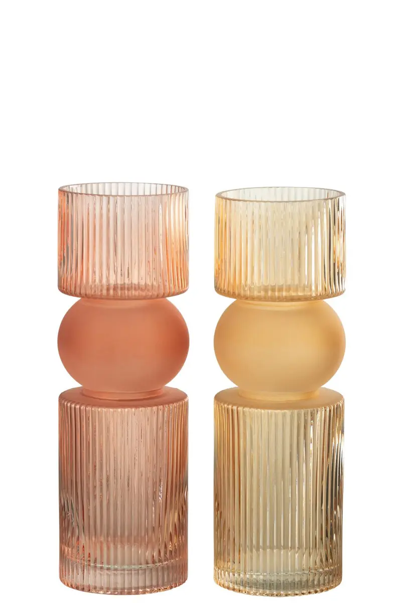 Deko-Vase - DH ca. 10x25 cm, Orange