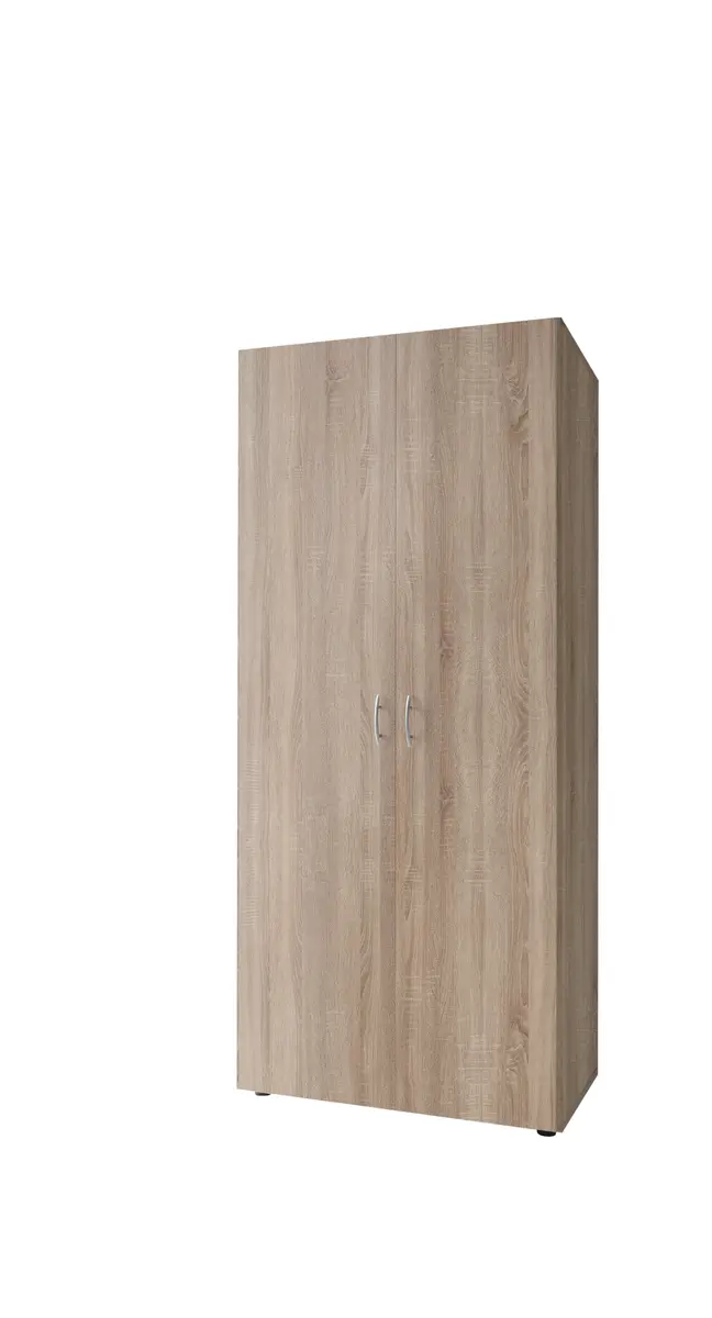 Drehtürenschrank- B ca. 80 cm, Eiche Dekor