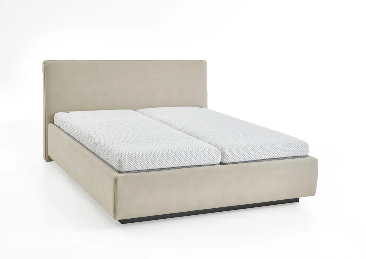 Polsterbett - Liegefläche ca. 180x200 cm, Stoff, Beige