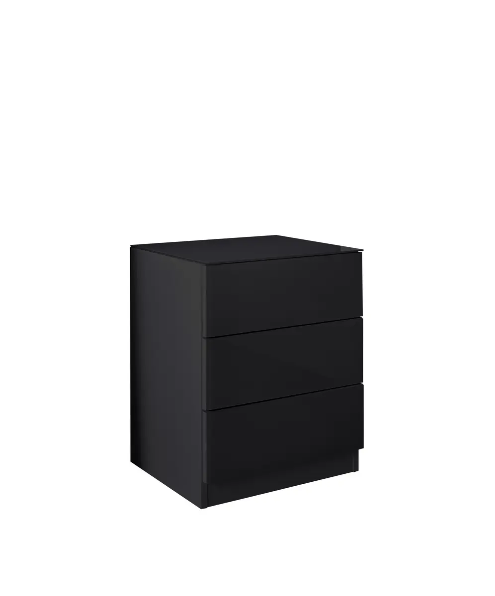 Nachtkonsole- Graphit, Glas, Graphit