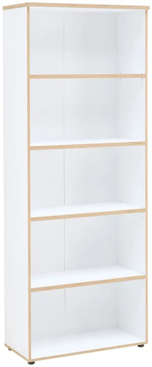 Büroregal - B ca. 75 cm, Weiß, Artisan Eiche Nachbildung