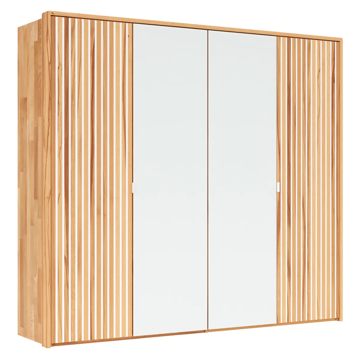 Drehtürenschrank Tigris - inkl. Passepartout, B. ca. 245cm, Kernbuche massiv, geölt